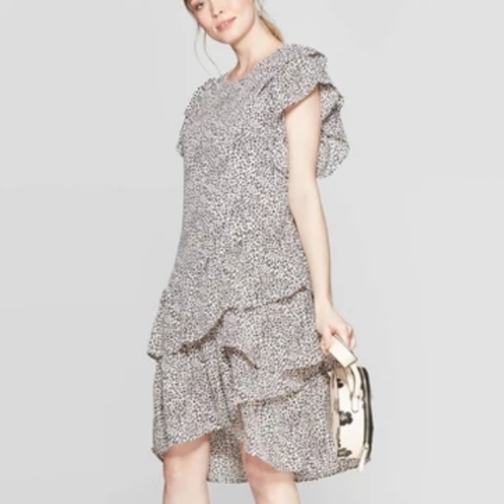 Who What Wear Pink Leopard Dress